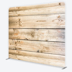 Lofaris Wood Plank Tension Fabric Backdrop Light Brown Natural Timber Texture Background