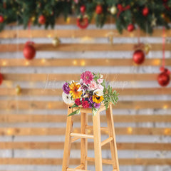 Lofaris Wooden Board Led Lights Decoration Christmas Backdrop