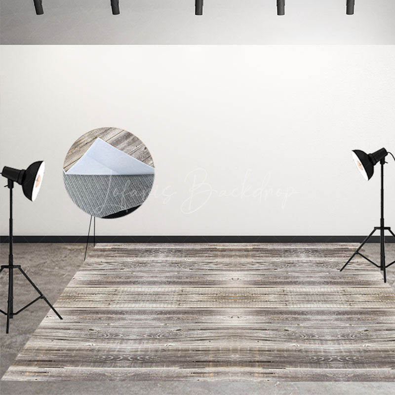 Lofaris Wooden Floor Elk Trees Christmas Combo Set Backdrop