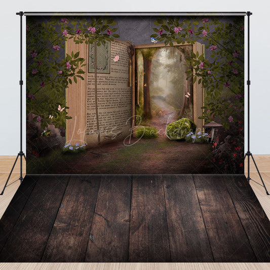 Lofaris Wooden Floor Fairy Story Book Combo Set Backdrop