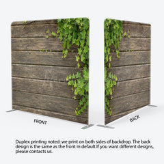 Lofaris Wooden Green Plants Wedding Square Tension Backdrop