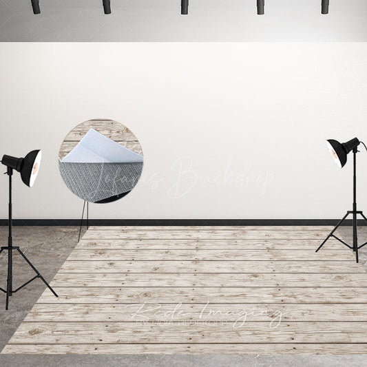 Lofaris Wooden Pattern White Fabric Floor Backdrop For Photo