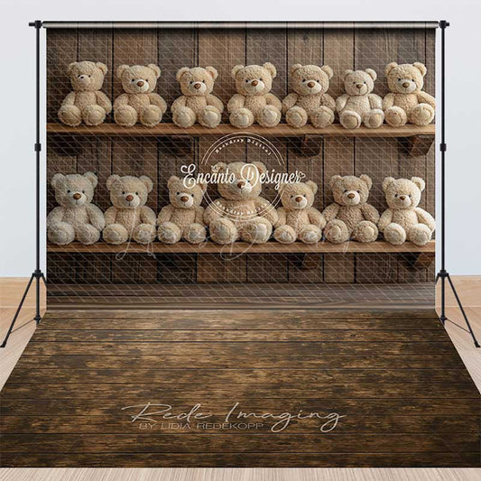 Lofaris Wooden Showcase Bears Cake Smash Combo Set Backdrop