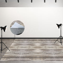 Lofaris Wooden Wall Floor Floral Fence Combo Set Backdrop