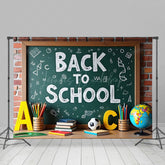 Lofaris Writing Back To School Blackboard Brick Backdrop