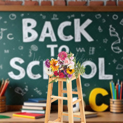 Lofaris Writing Back To School Blackboard Brick Backdrop