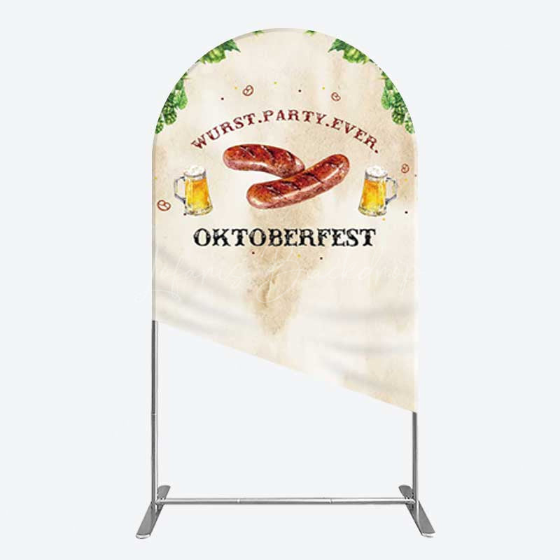 Lofaris Wurst Party Ever Sausage Oktoberfest Arch Backdrop