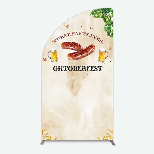 Lofaris Wurst Party Ever Sausage Oktoberfest Half Moon Arch Backdrop