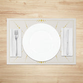 Lofaris Yellow Artistic Face Sun Moon Set Of 4 Placemats