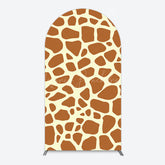 Lofaris Yellow Brown Leopard Print Happy Birthday Arch Backdrop