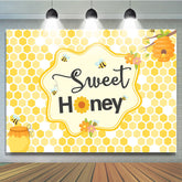 Lofaris Yellow Honeycomb Bee Sweet Honey Birthday Backdrop