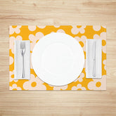 Lofaris Yellow Pink Daisy Floral Dining Set of 4 Placemats