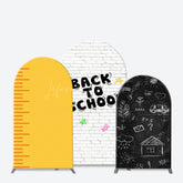 Lofaris Yellow Ruler Blackboard Back To School Arch Backdrop