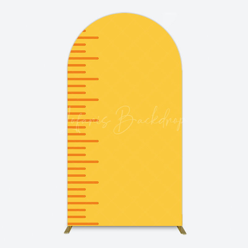 Lofaris Yellow Ruler Blackboard Back To School Arch Backdrop