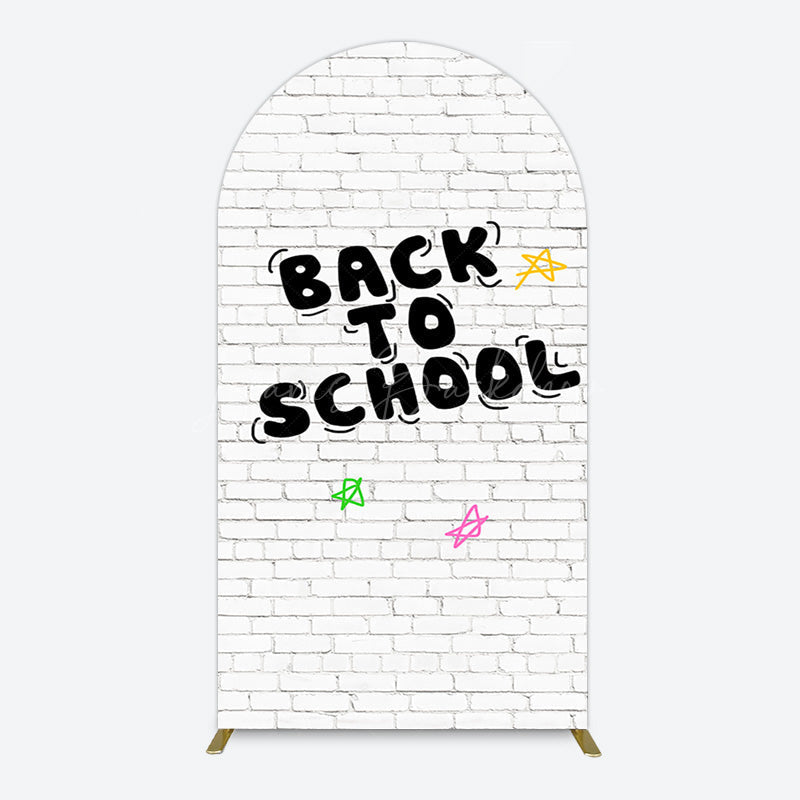 Lofaris Yellow Ruler Blackboard Back To School Arch Backdrop