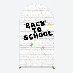 Lofaris Yellow Ruler Blackboard Back To School Arch Backdrop