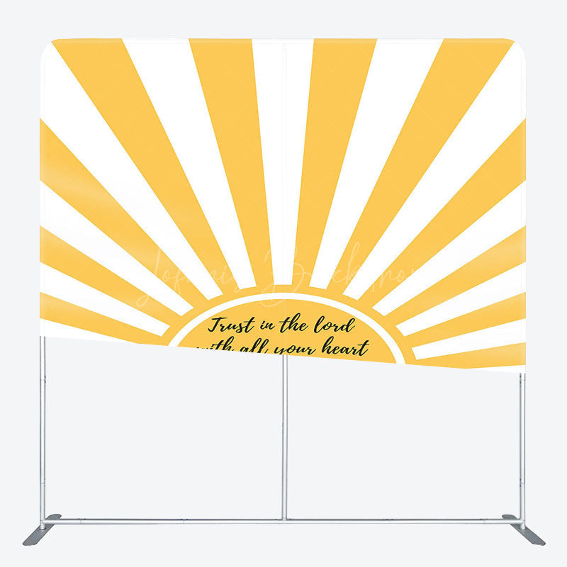 Lofaris Yellow Sun Rays Bible Verses Pillow Cover Backdrop