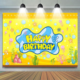 Lofaris Yellow Undersea Sponge Bubbles Birthday Backdrop