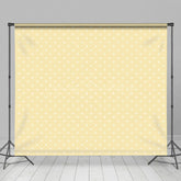 Lofaris Yellow White Stars Birthday Cake Smash Backdrops