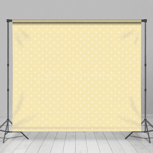 Lofaris Yellow White Stars Birthday Cake Smash Backdrops