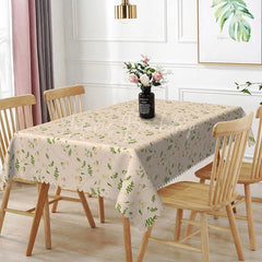 Lofaris Yellow Wildflower Rectangle Tablecloth Small Herb Plant Floral Pattern Cover Spring Summer Kitchen Decoration