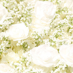 Lofaris Yellowish White Artificial Flower Wall For Wedding