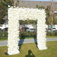 Lofaris Yellowish White Artificial Flower Wall For Wedding