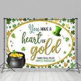 Lofaris You Have A Heart Of Gold Clover Thank Backdrop