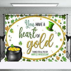 Lofaris You Have A Heart Of Gold Clover Thank Backdrop