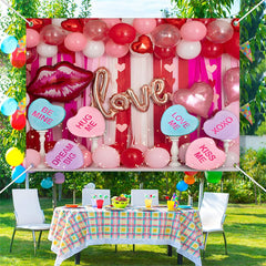 Lofaris Love Be Mine Dream Big Hugme Balloon Lips Backdrop