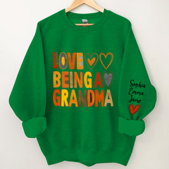 Lofaris Love Being A Grandma And Kids Custom Name CTH01 Sweatshirt