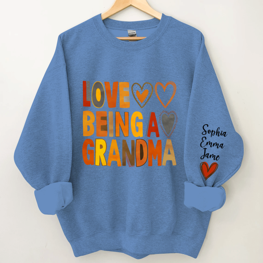 Lofaris Love Being A Grandma And Kids Custom Name CTH01 Sweatshirt