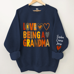 Lofaris Love Being A Grandma And Kids Custom Name CTH01 Sweatshirt