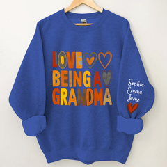 Lofaris Love Being A Grandma And Kids Custom Name CTH01 Sweatshirt