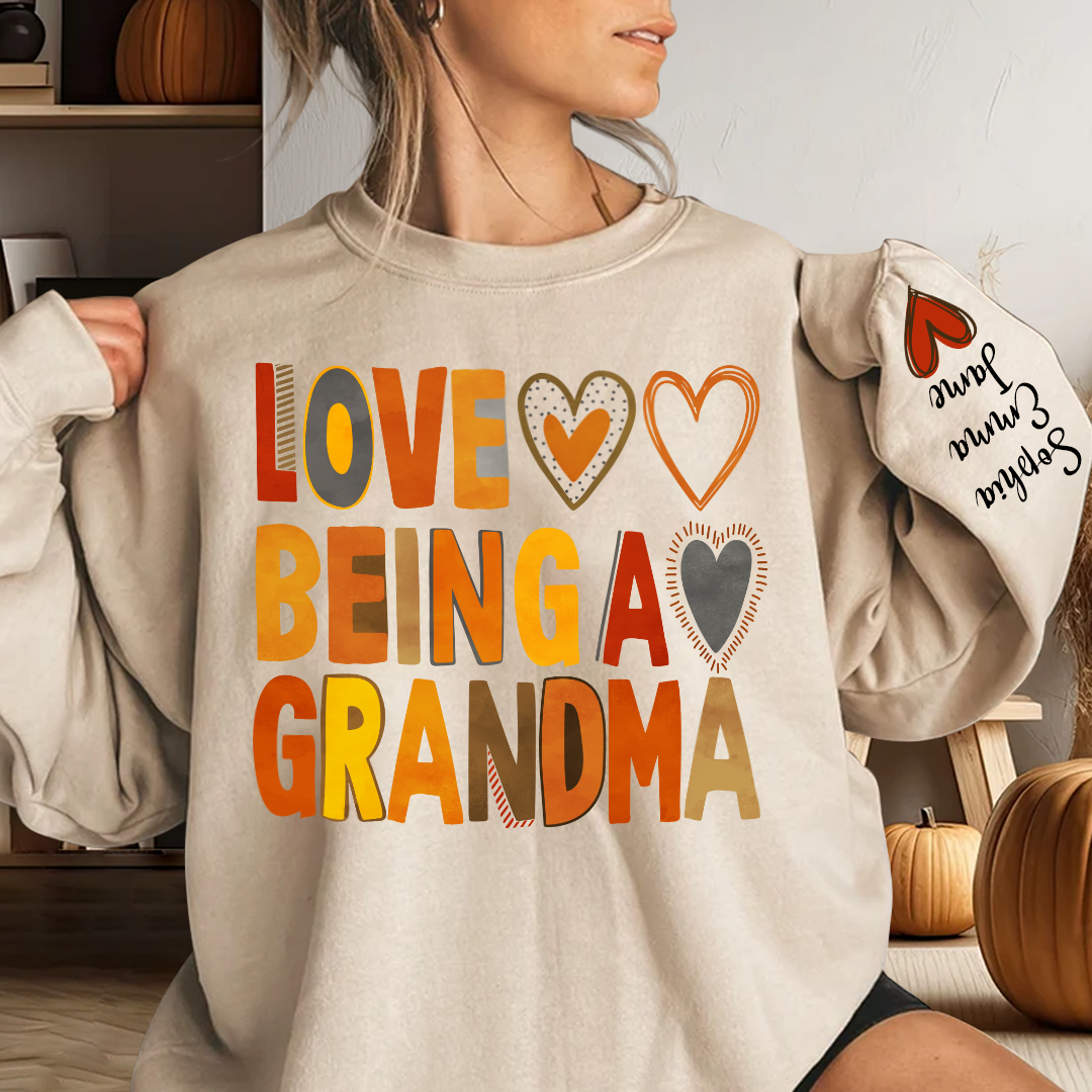 Lofaris Love Being A Grandma And Kids Custom Name CTH01 Sweatshirt