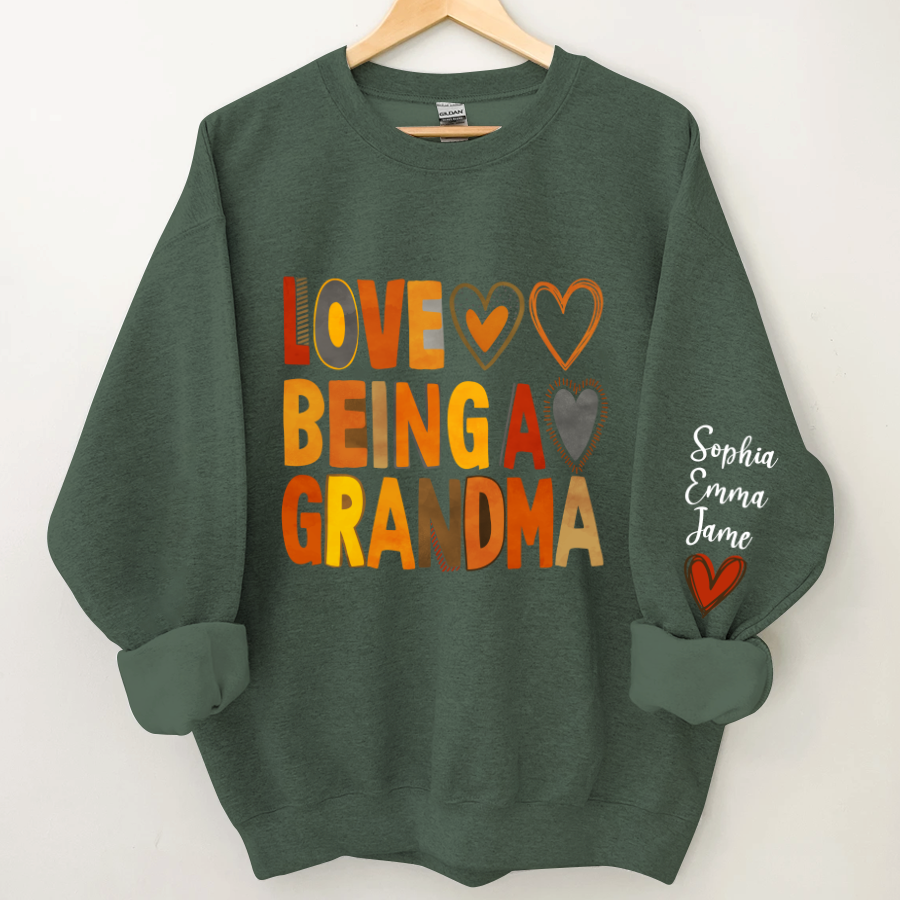 Lofaris Love Being A Grandma And Kids Custom Name CTH01 Sweatshirt