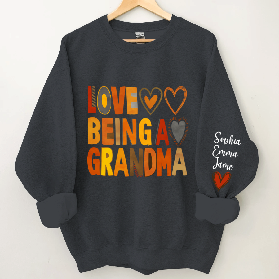 Lofaris Love Being A Grandma And Kids Custom Name CTH01 Sweatshirt