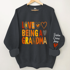 Lofaris Love Being A Grandma And Kids Custom Name CTH01 Sweatshirt