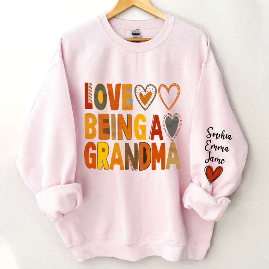 Lofaris Love Being A Grandma And Kids Custom Name CTH01 Sweatshirt