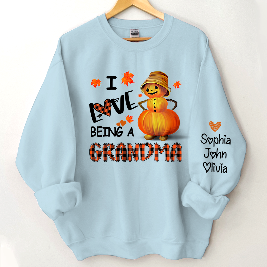 Lofaris I love being Grandma With Grandkids Autumn Sweatshirt