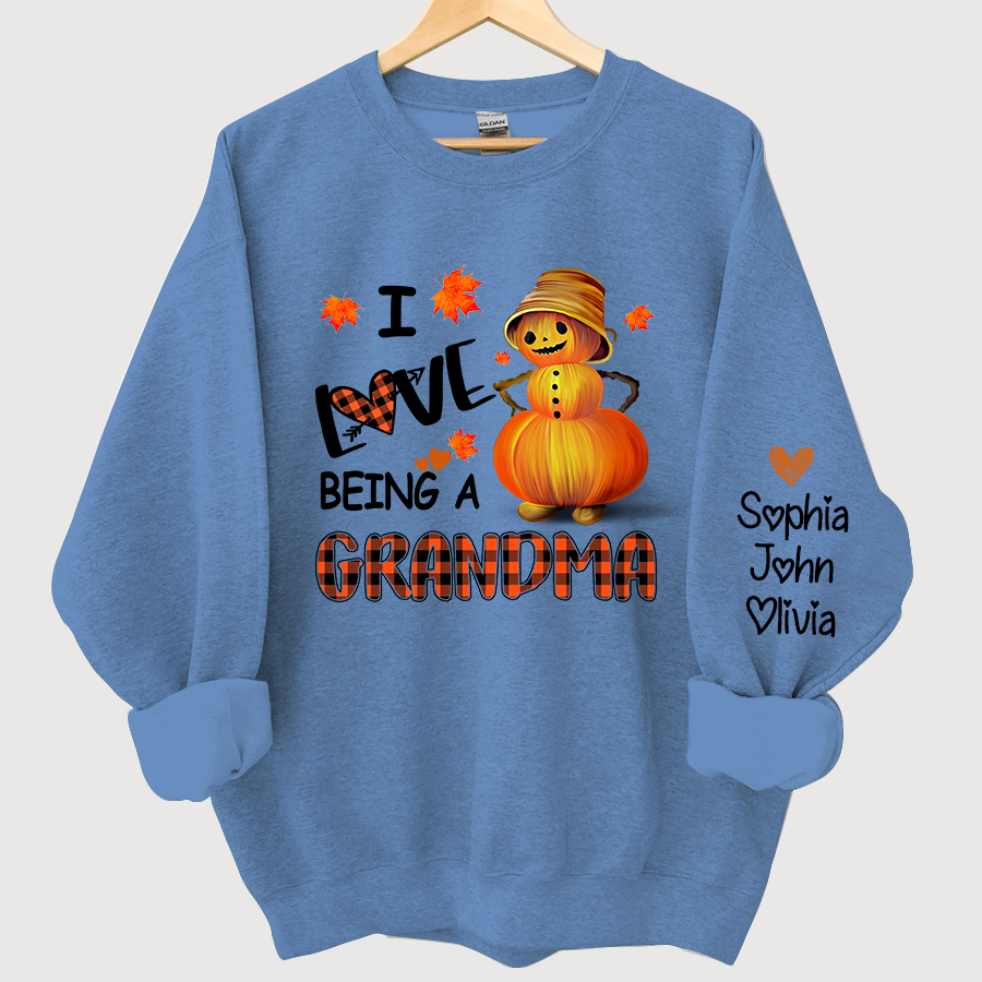 Lofaris I love being Grandma With Grandkids Autumn Sweatshirt