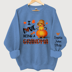 Lofaris I love being Grandma With Grandkids Autumn Sweatshirt