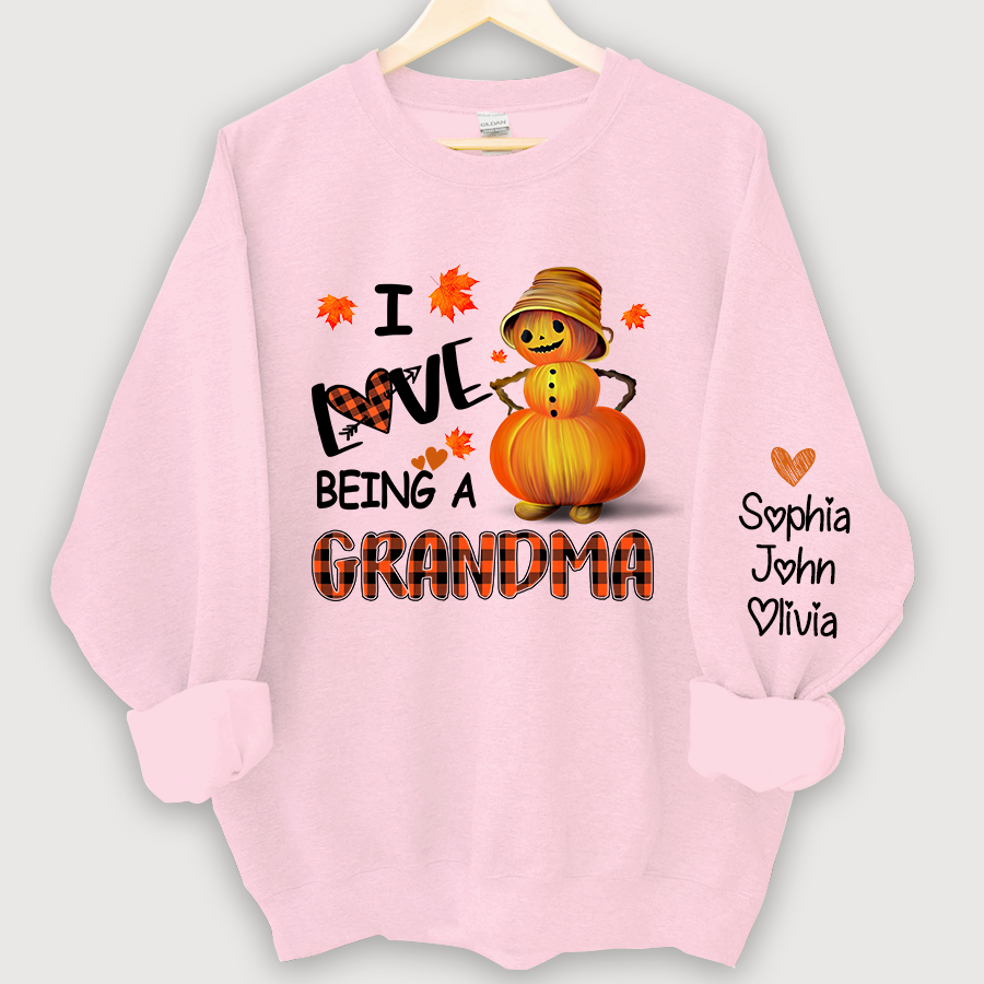 Lofaris I love being Grandma With Grandkids Autumn Sweatshirt