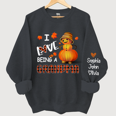 Lofaris I love being Grandma With Grandkids Autumn Sweatshirt