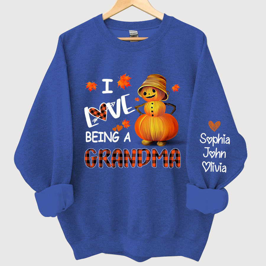 Lofaris I love being Grandma With Grandkids Autumn Sweatshirt