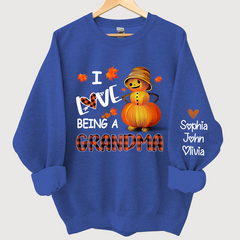 Lofaris I love being Grandma With Grandkids Autumn Sweatshirt