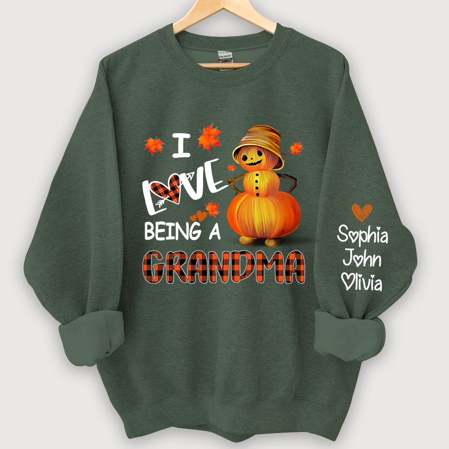 Lofaris I love being Grandma With Grandkids Autumn Sweatshirt