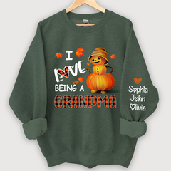 Lofaris I love being Grandma With Grandkids Autumn Sweatshirt