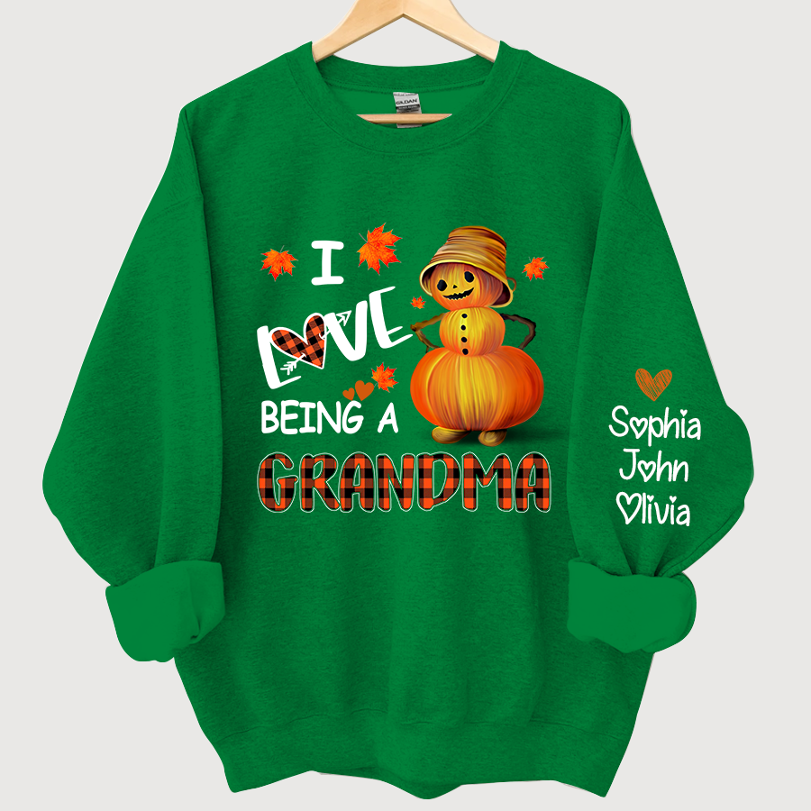 Lofaris I love being Grandma With Grandkids Autumn Sweatshirt