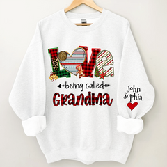 Lofaris Christmas Love Being Called Grandma Custom Name CTH01 Sweatshirt
